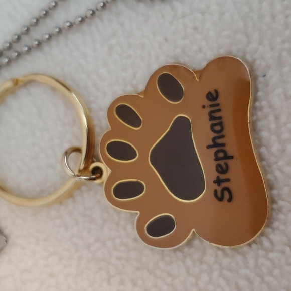 Stephanie Name Necklaces, Fridge Magnets & Boyd's Bear Pawprint Keychain - Picture 6 of 9